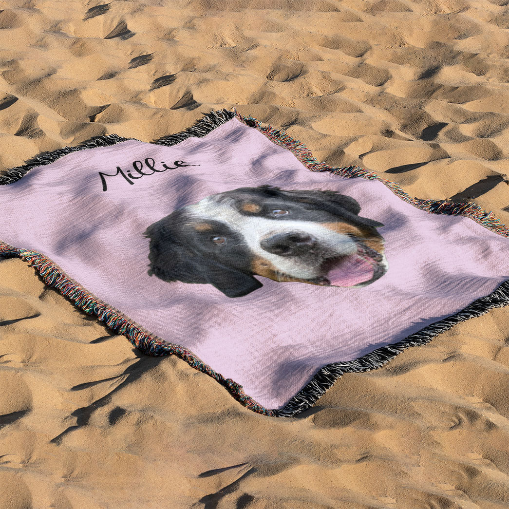 Personalized Pet Custom Woven Blanket