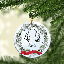 Load image into Gallery viewer, Personalized Dog Ear Custom Ceramic Ornament
