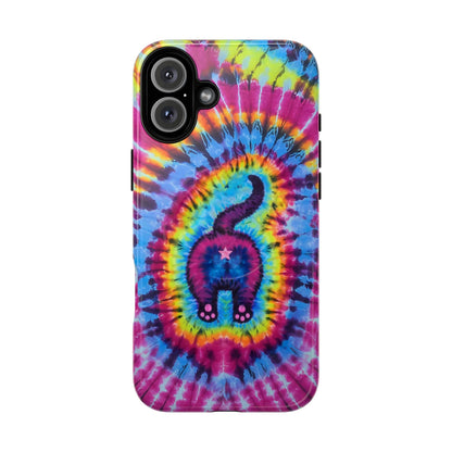 CAT COLORFUL SWIRL PATTERN MAGNETIC PHONE CASE - TLTW1404263