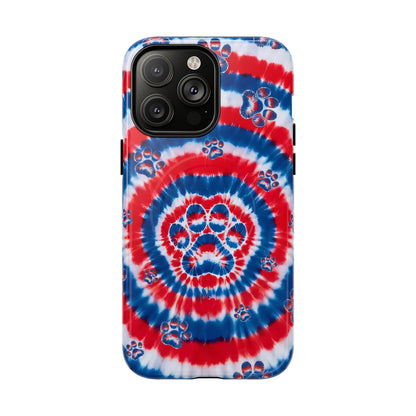RED WHITE AND BLUE PAW MAGNETIC PHONE CASE - TYQY2004253