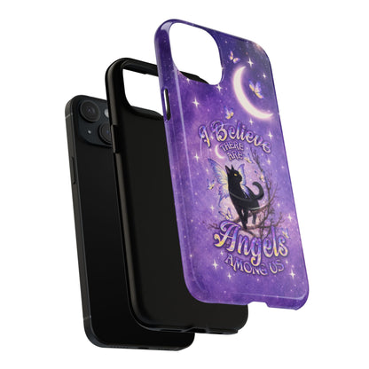 I BELIEVE THERE ARE ANGELS AMONG US BLACK CAT MAGNETIC PHONE CASE  - TLNO2605262