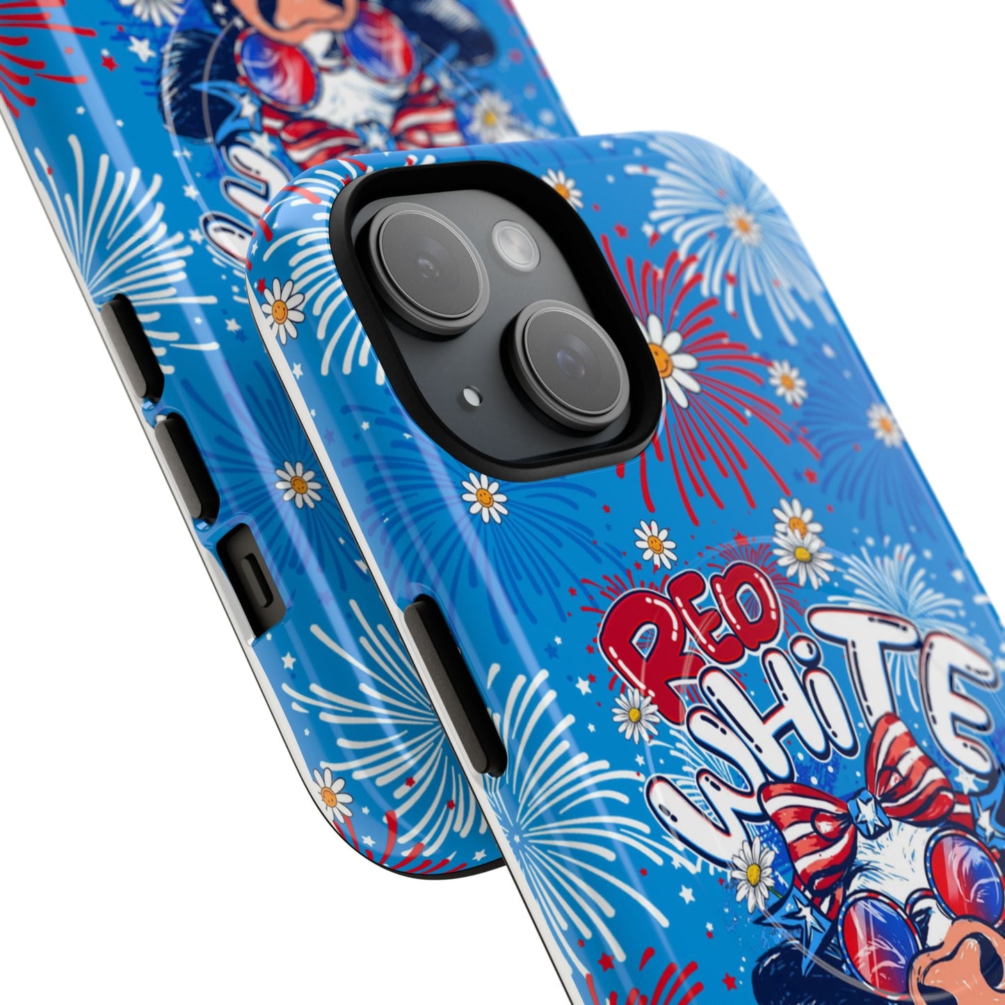 RED WHITE AND MOOO COW MAGNETIC PHONE CASE  - TY1306262