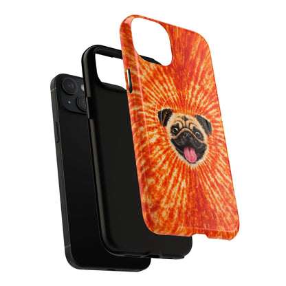 PUG DOG ORANGE MAGNETIC PHONE CASE - TLNT1604261