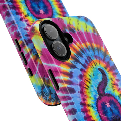 CAT COLORFUL SWIRL PATTERN MAGNETIC PHONE CASE - TLTW1404263