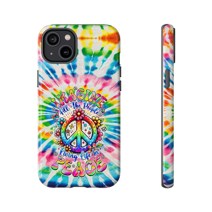 IMAGINE ALL THE PEOPLE LIVING LIFE IN PEACE TIE DYE PHONE CASE - TYQY1504253