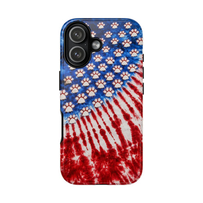 PAW PRINT RED WHITE & BLUE PHONE CASE - TLHG1704262