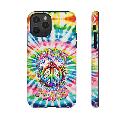 IMAGINE ALL THE PEOPLE LIVING LIFE IN PEACE TIE DYE PHONE CASE - TYQY1504253