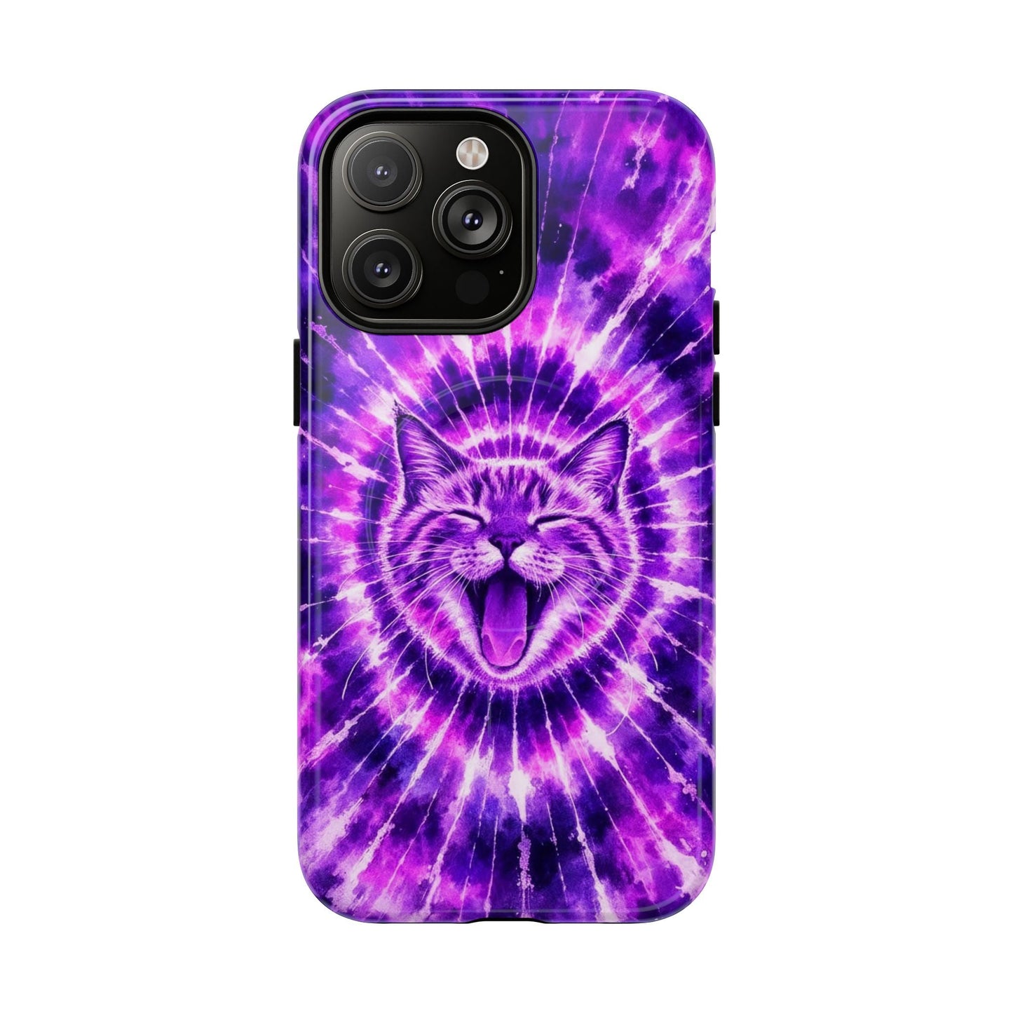 CAT PURPLE SWIRL MAGNETIC PHONE CASE  - TLHN1504263