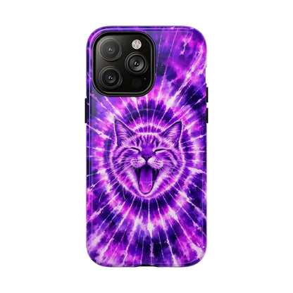 CAT PURPLE SWIRL MAGNETIC PHONE CASE  - TLHN1504263