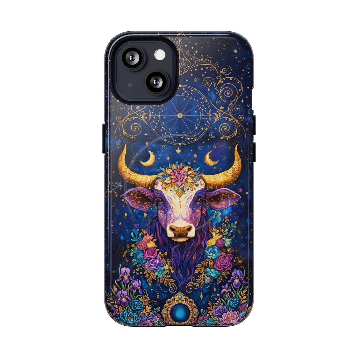 HIPPIE MAGIC COW MAGNETIC PHONE CASE - TLNT2304262