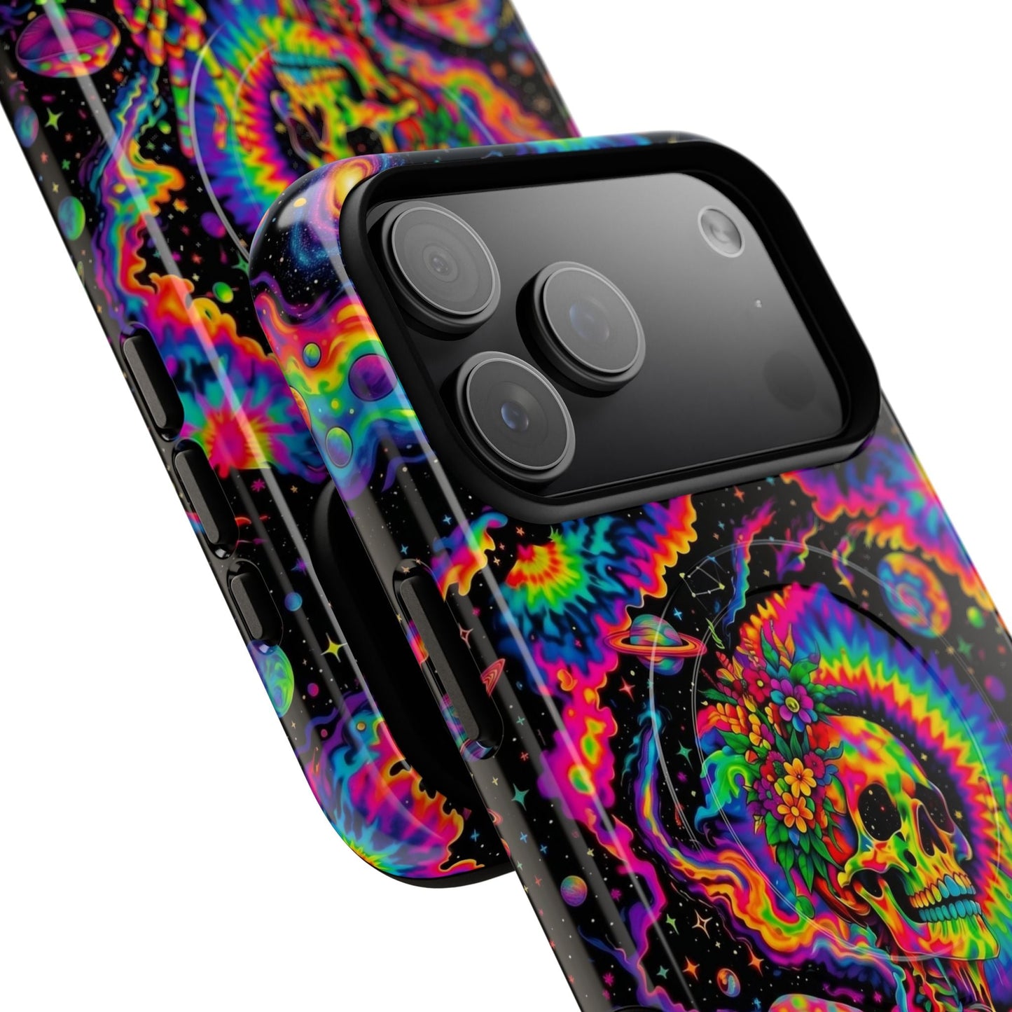 HIPPIE SKULL PSYCHEDELIC MAGNETIC PHONE CASE  - TLNO2904262