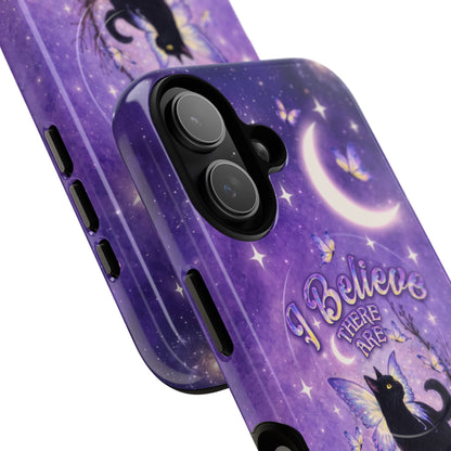 I BELIEVE THERE ARE ANGELS AMONG US BLACK CAT MAGNETIC PHONE CASE  - TLNO2605262