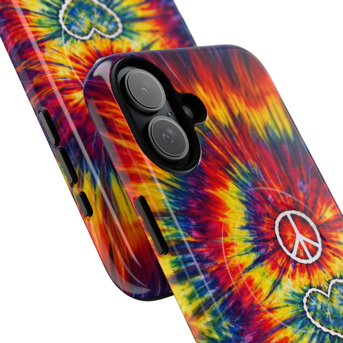 PEACE LOVE PAW PRINT COLORFUL MAGNETIC PHONE CASE - TLNT1604262