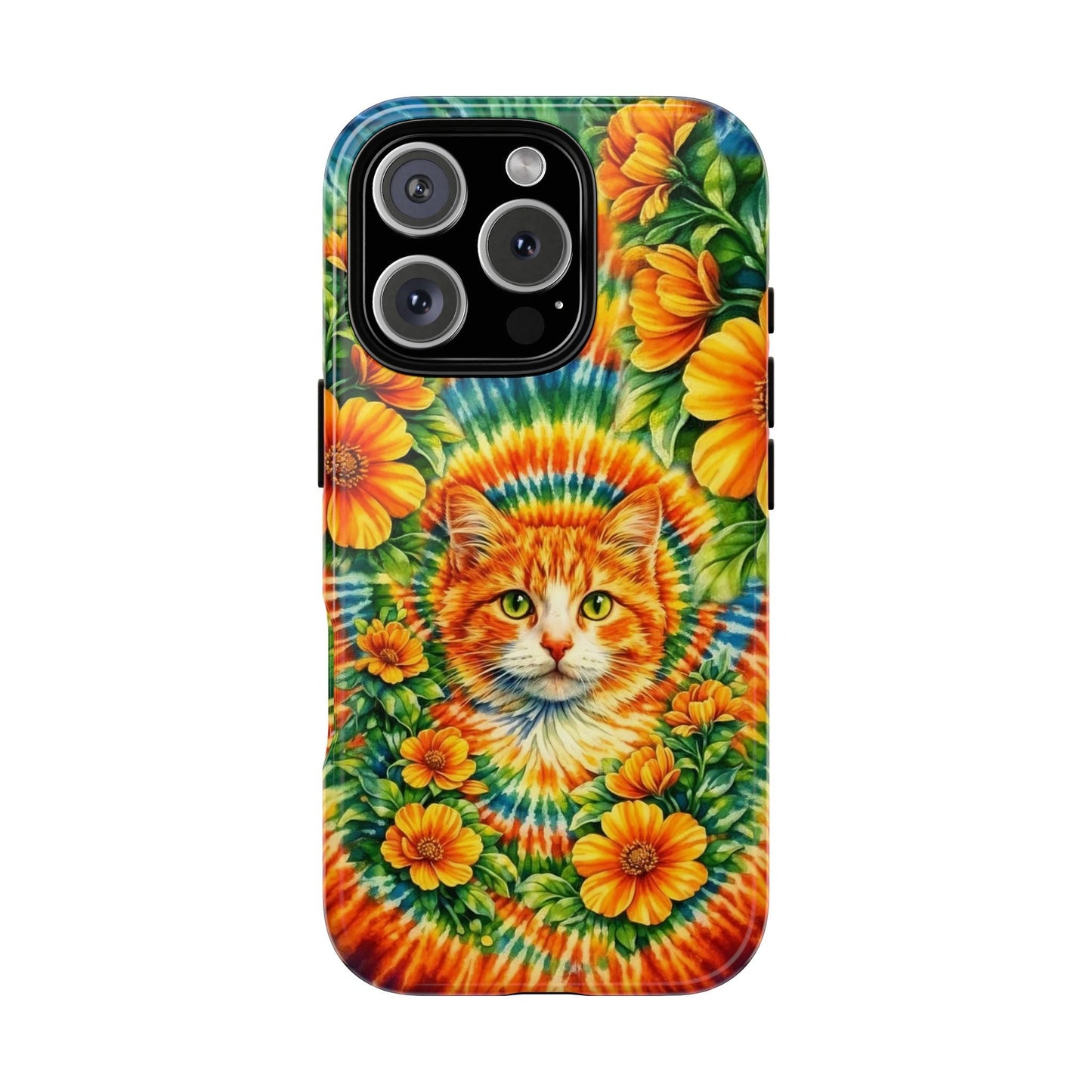 FLORAL CAT SWIRL PHONE CASE - TLHG2204264