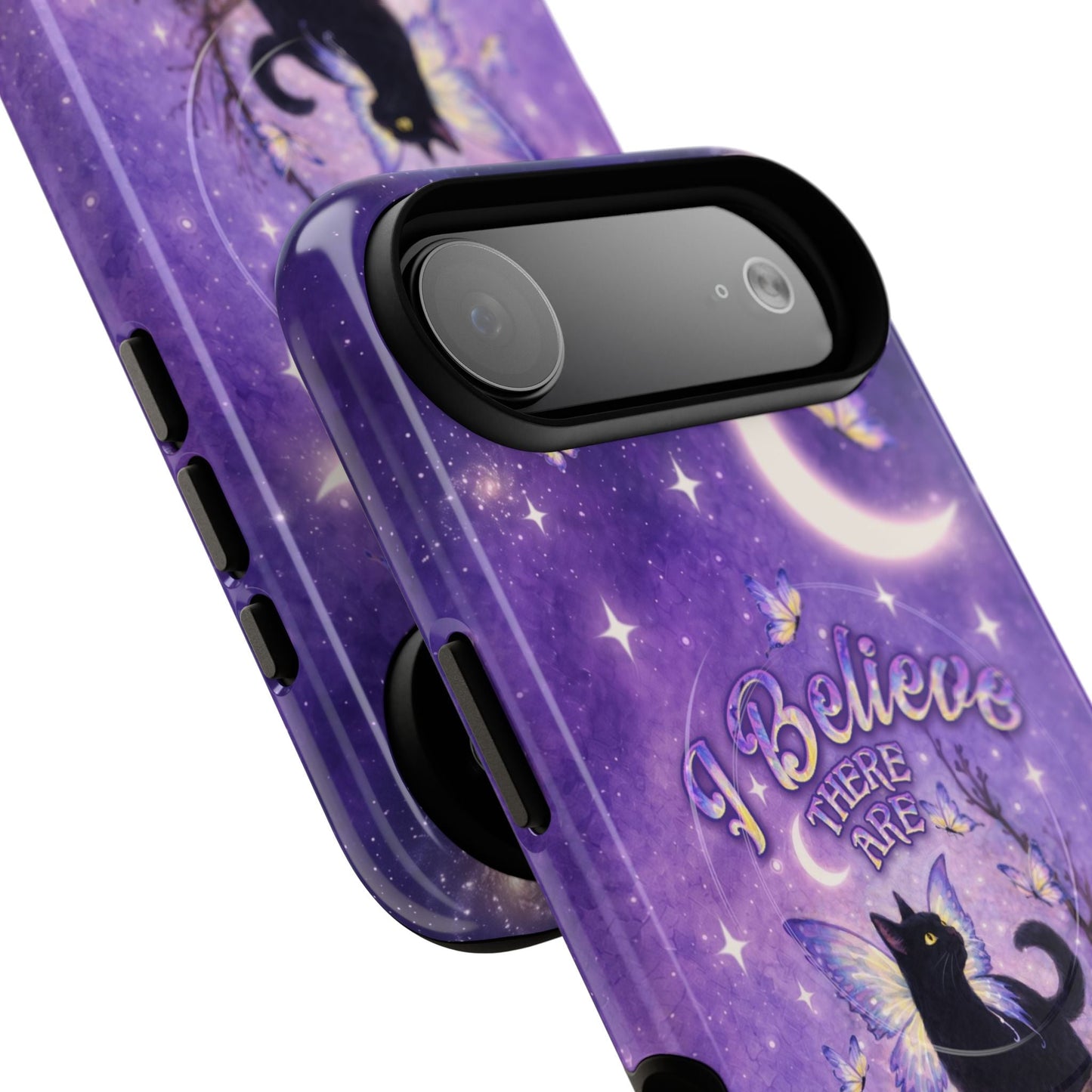 I BELIEVE THERE ARE ANGELS AMONG US BLACK CAT MAGNETIC PHONE CASE  - TLNO2605262