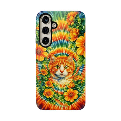FLORAL CAT SWIRL PHONE CASE - TLHG2204264