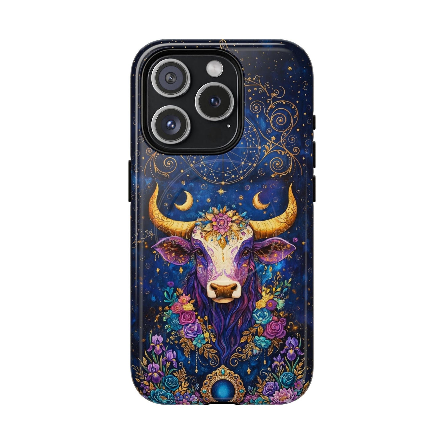 HIPPIE MAGIC COW MAGNETIC PHONE CASE - TLNT2304262