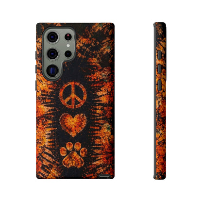 PEACE LOVE PAW PRINT VINTAGE  PHONE CASE  - TLHN2204264