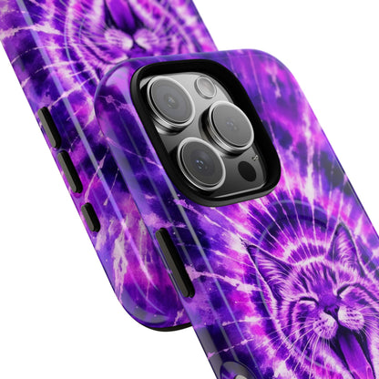 CAT PURPLE SWIRL MAGNETIC PHONE CASE  - TLHN1504263