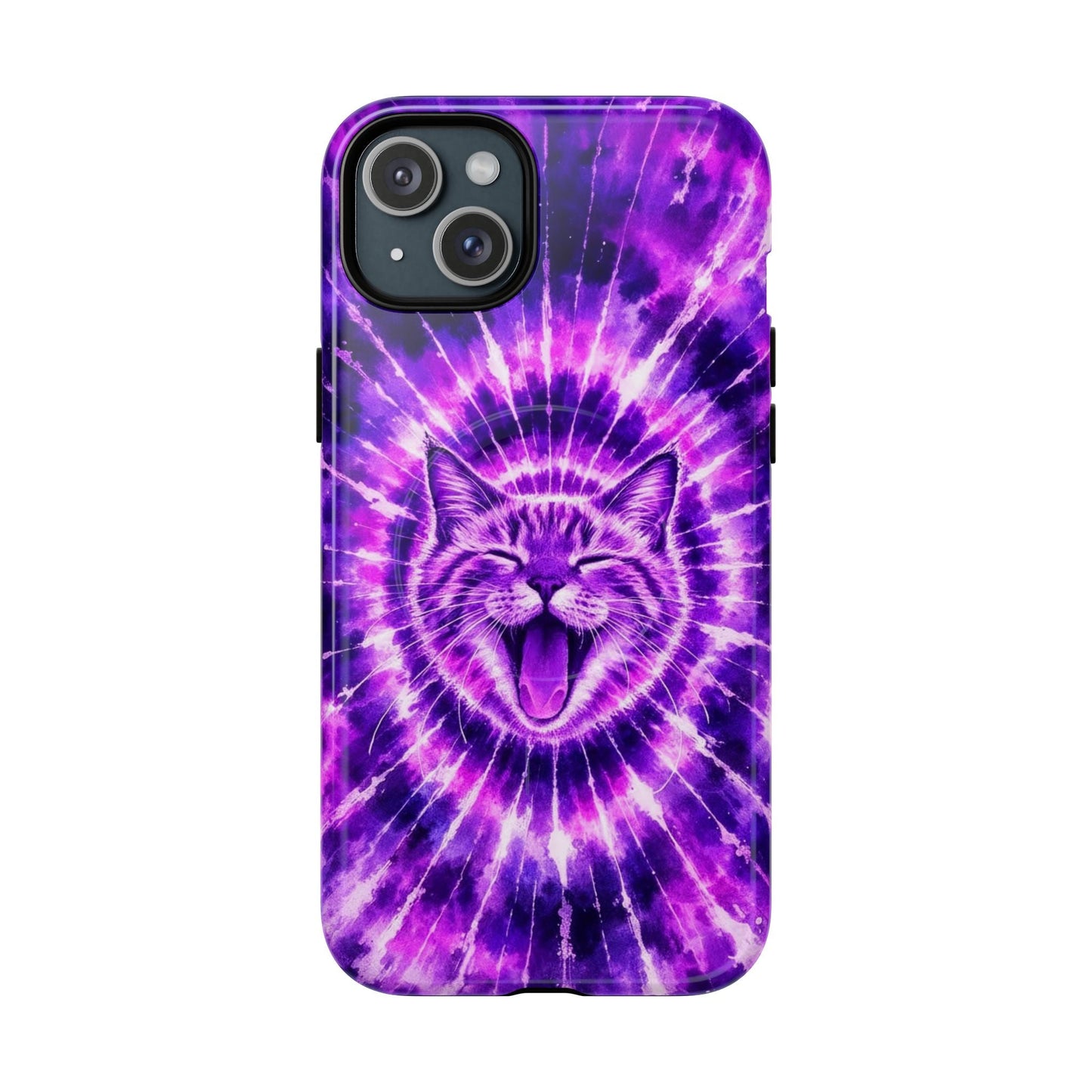 CAT PURPLE SWIRL MAGNETIC PHONE CASE  - TLHN1504263