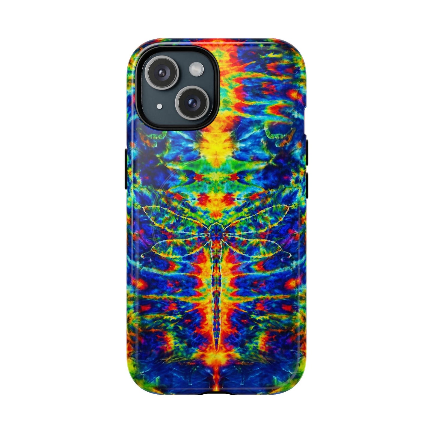 HIPPIE DRAGONFLY COLORFUL SWIRL MAGNETIC PHONE CASE - TLNT1105261