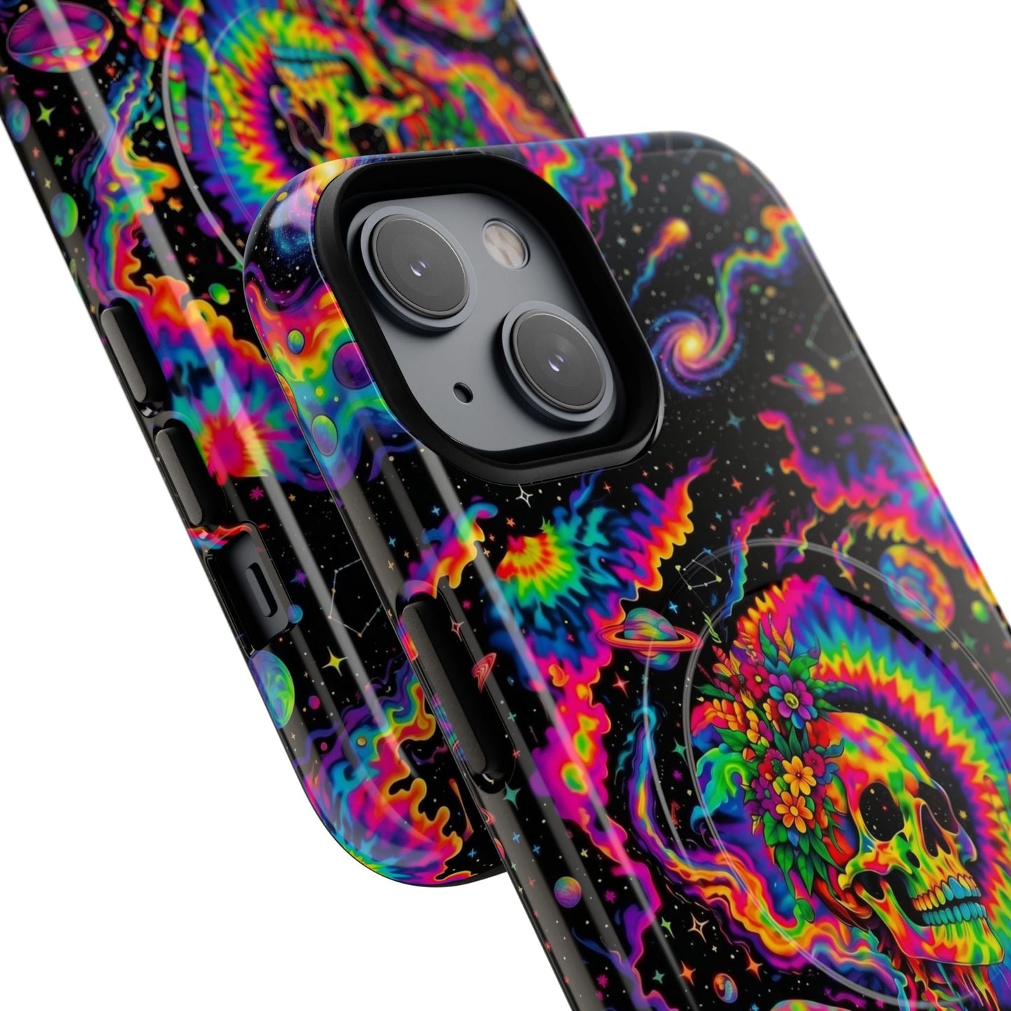 HIPPIE SKULL PSYCHEDELIC MAGNETIC PHONE CASE  - TLNO2904262