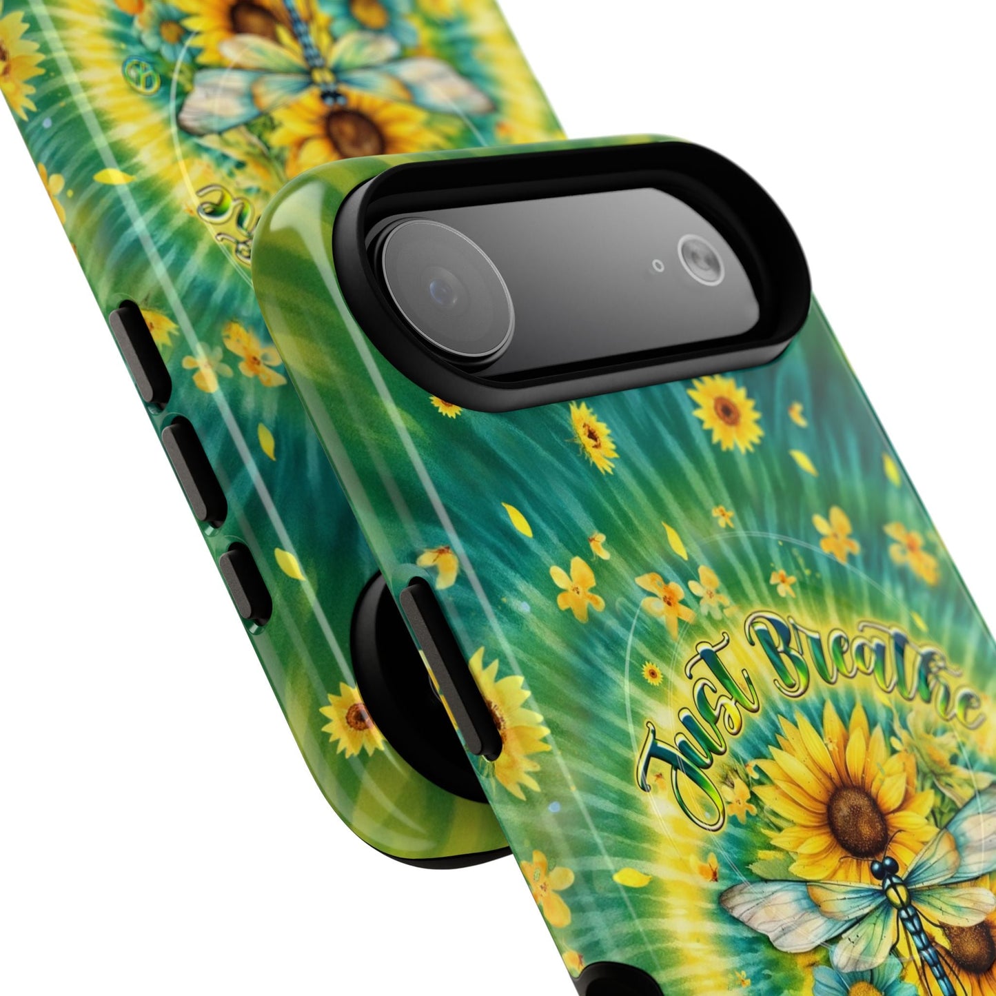 JUST BREATHE DRAGONFLY FLORAL MAGNETIC PHONE CASE  - TLHG1304263