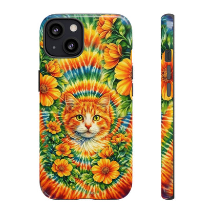 FLORAL CAT SWIRL PHONE CASE - TLHG2204264