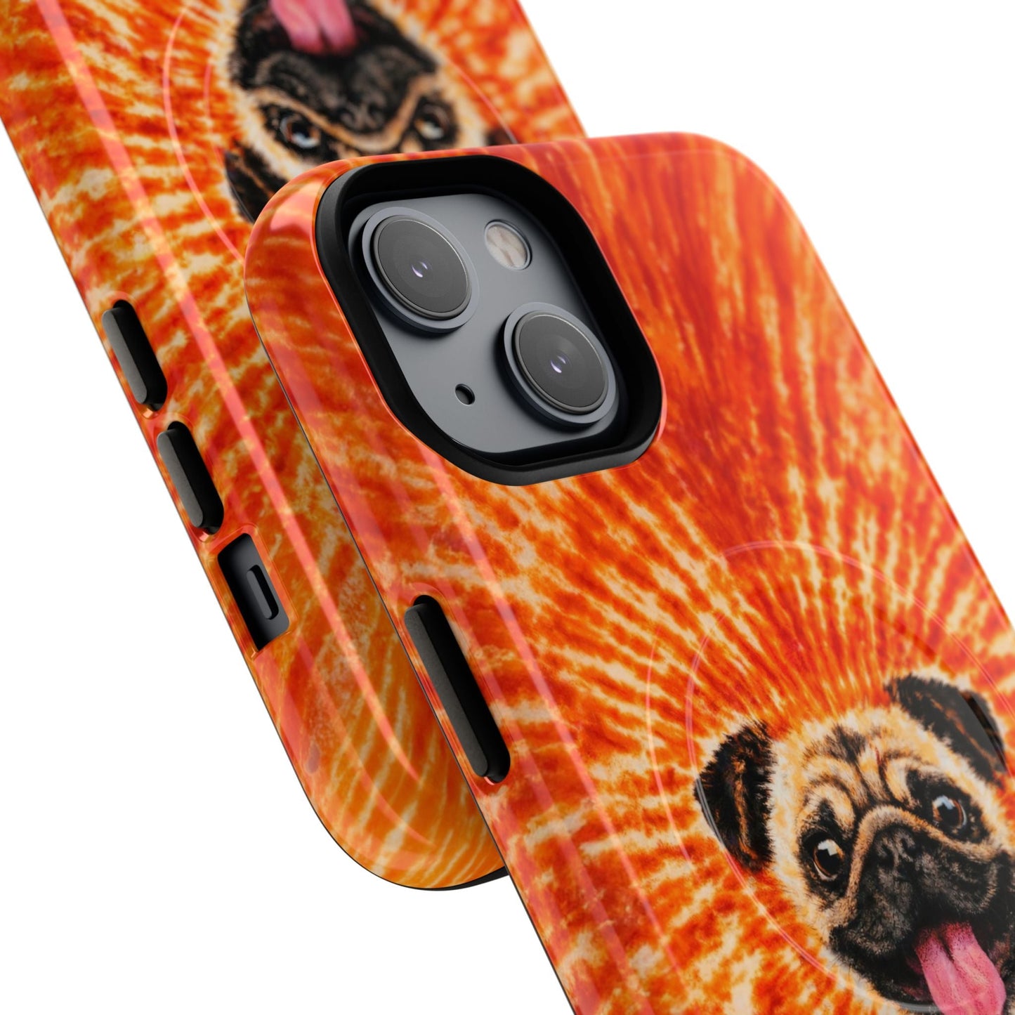 PUG DOG ORANGE MAGNETIC PHONE CASE - TLNT1604261