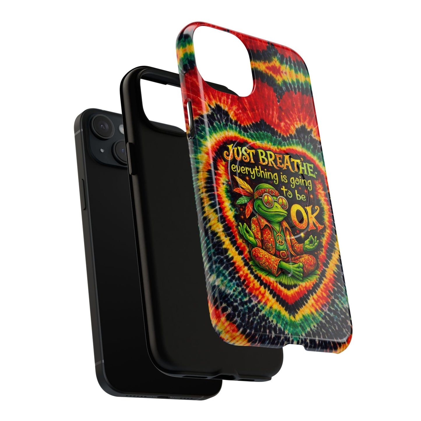 JUST BREATHE FROG SWIRL MAGNETIC PHONE CASE - KMTM2304262