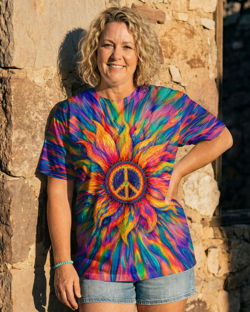 SUNFLOWER PEACE BURST ALL OVER PRINT - TLTW0306263