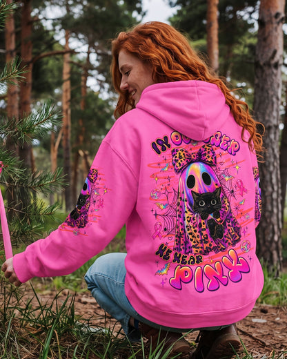 IN OCTOBER WE WEAR PINK BOO BLACK CAT BREAST CANCER AWARENESS ALL OVER PRINT  - TLTW1507265