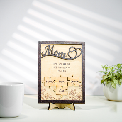 Mother's Day Personalized Mom Puzzle Sign