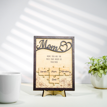 Load image into Gallery viewer, Mother&#39;s Day Personalized Mom Puzzle Sign
