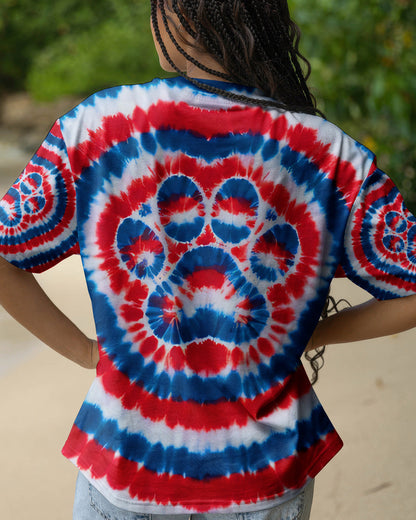 RED WHITE AND BLUE PAW ALL OVER PRINT - TYQY0104261