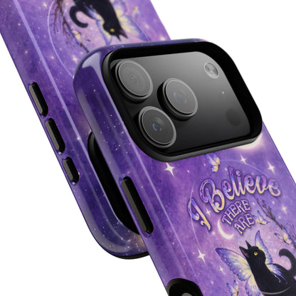 I BELIEVE THERE ARE ANGELS AMONG US BLACK CAT MAGNETIC PHONE CASE  - TLNO2605262