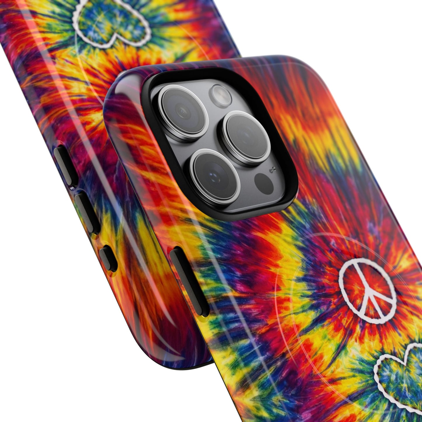 PEACE LOVE PAW PRINT COLORFUL MAGNETIC PHONE CASE - TLNT1604262