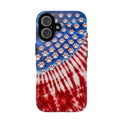 PAW PRINT RED WHITE & BLUE PHONE CASE - TLHG1704262