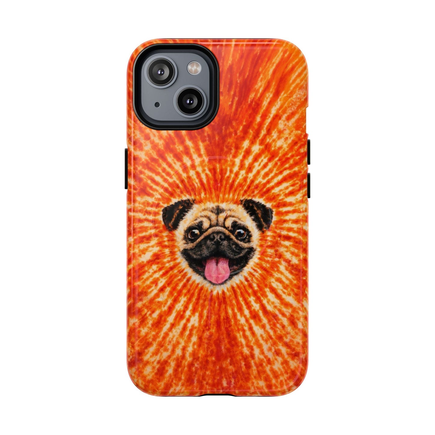PUG DOG ORANGE MAGNETIC PHONE CASE - TLNT1604261