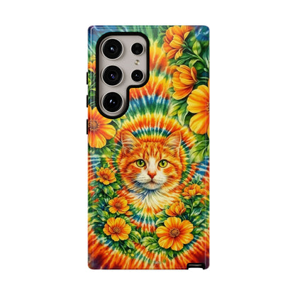 FLORAL CAT SWIRL PHONE CASE - TLHG2204264