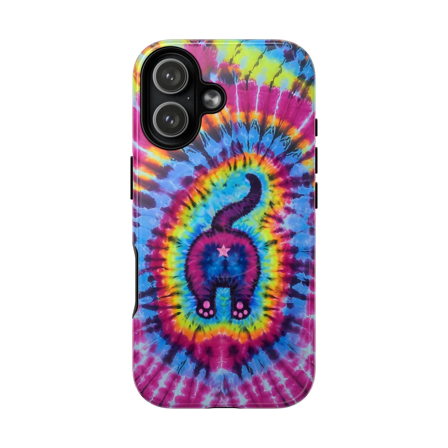 CAT COLORFUL SWIRL PATTERN MAGNETIC PHONE CASE - TLTW1404263