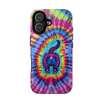 CAT COLORFUL SWIRL PATTERN MAGNETIC PHONE CASE - TLTW1404263