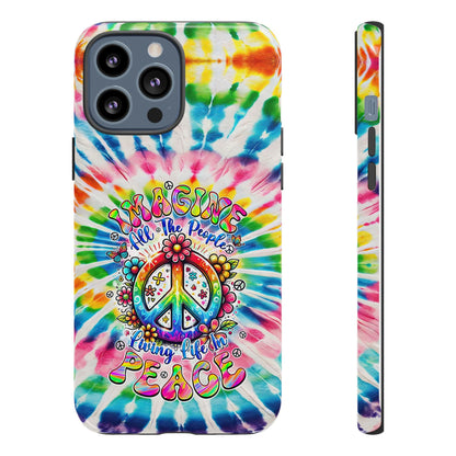IMAGINE ALL THE PEOPLE LIVING LIFE IN PEACE TIE DYE PHONE CASE - TYQY1504253