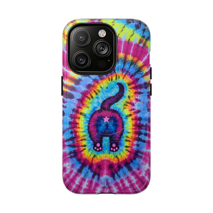 CAT COLORFUL SWIRL PATTERN MAGNETIC PHONE CASE - TLTW1404263