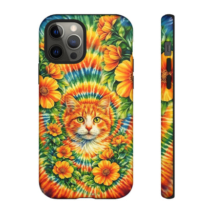 FLORAL CAT SWIRL PHONE CASE - TLHG2204264