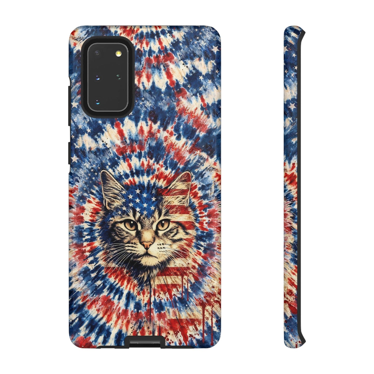CAT RED WHITE & BLUE VINTAGE PHONE CASE  - TLHG2004262
