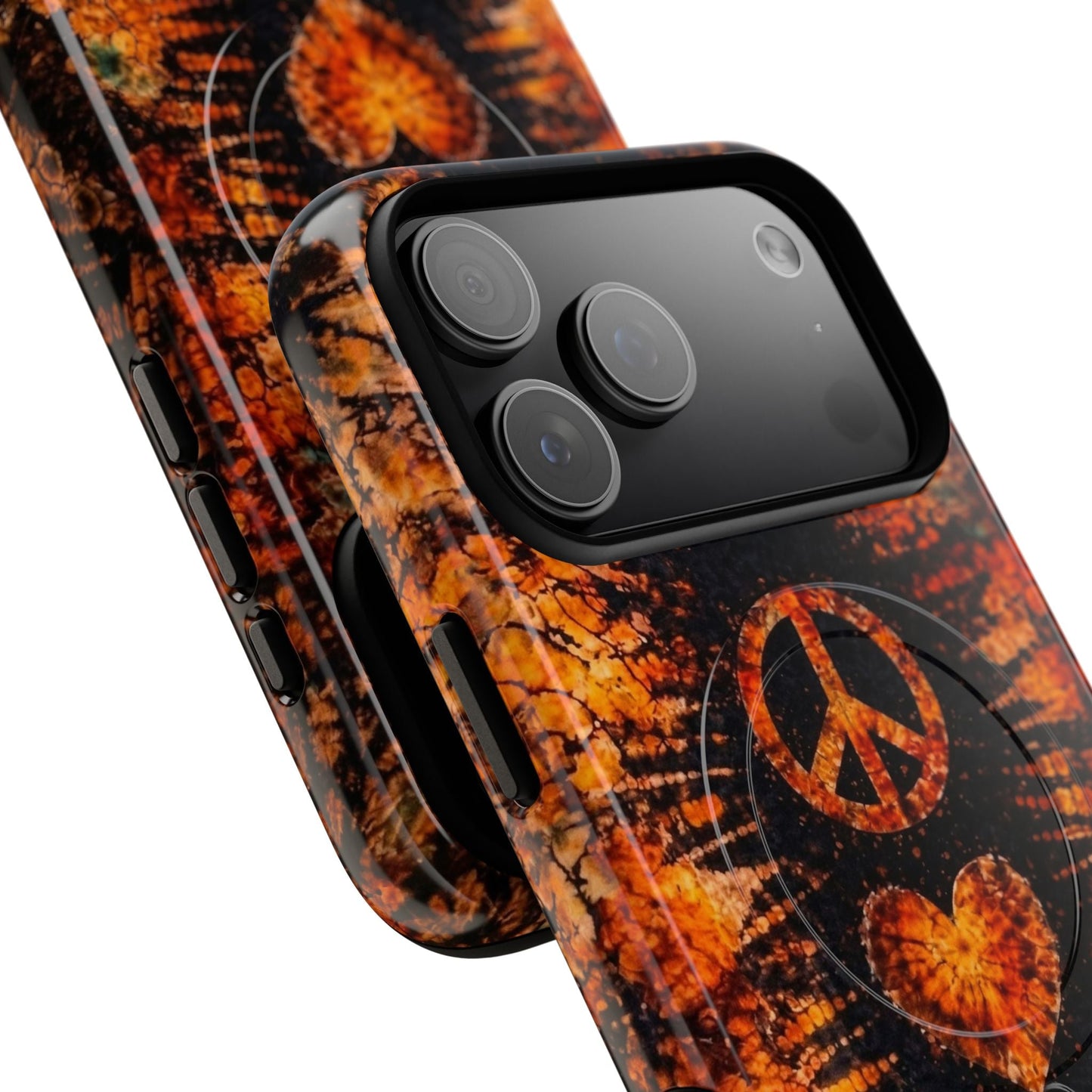PEACE LOVE PAW PRINT VINTAGE MAGNETIC  PHONE CASE  - TLHN2204264