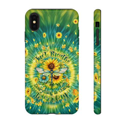 JUST BREATHE DRAGONFLY FLORAL SWIRL PHONE CASE  - TLHG1304263