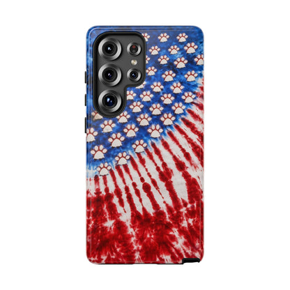 PAW PRINT RED WHITE & BLUE PHONE CASE - TLHG1704262