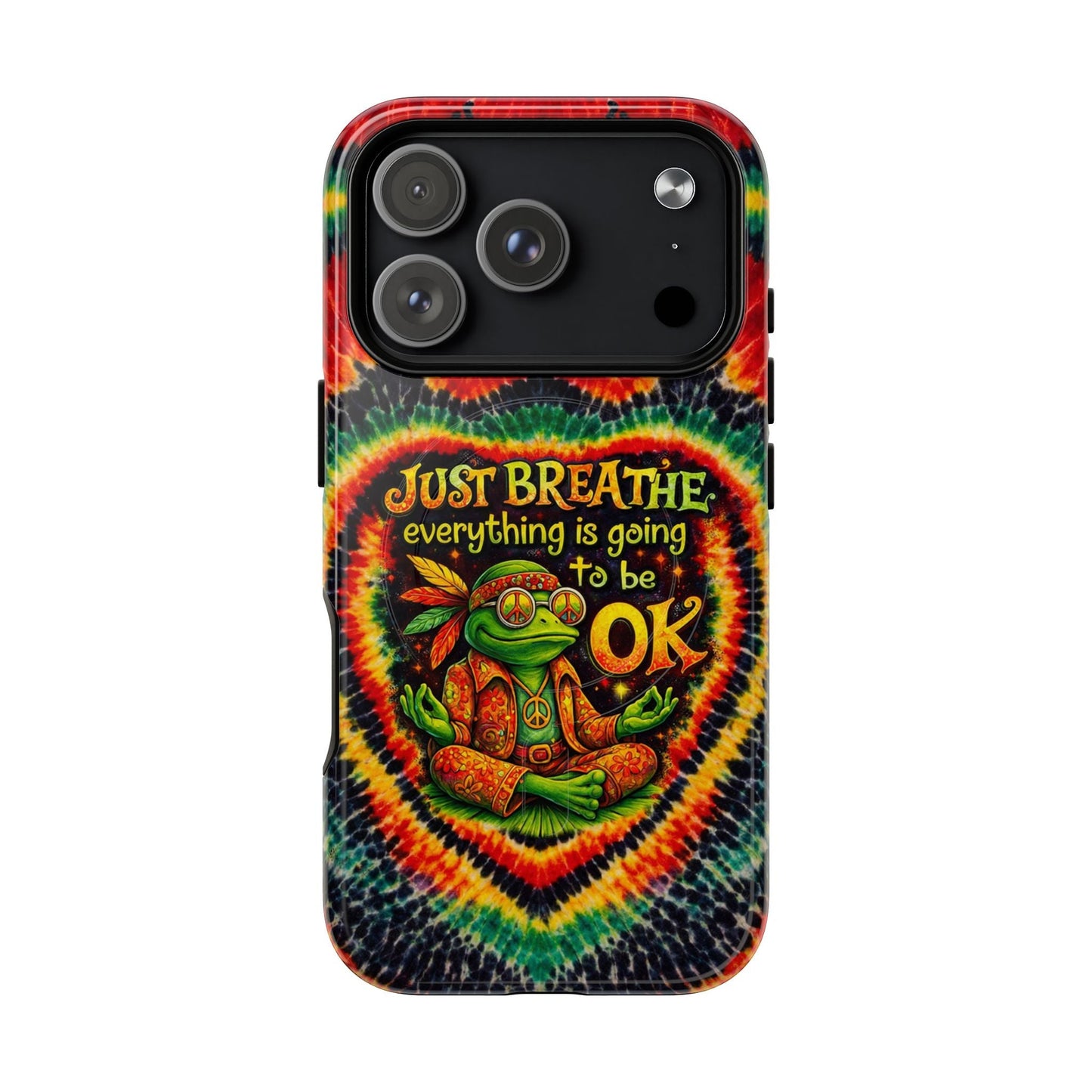 JUST BREATHE FROG SWIRL MAGNETIC PHONE CASE - KMTM2304262